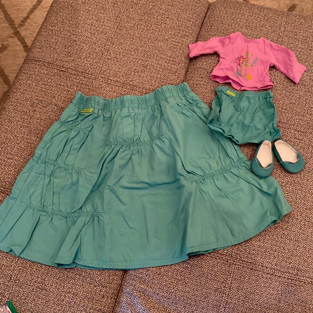 American girl doll outfit and kids skirt (8)